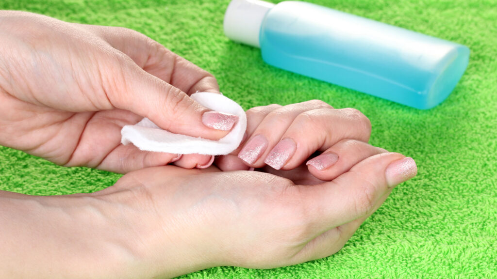 Removing Nail Polish.