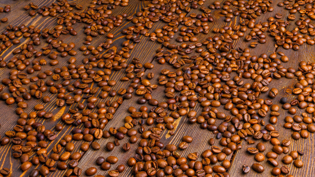 Drying Coffee Beans.